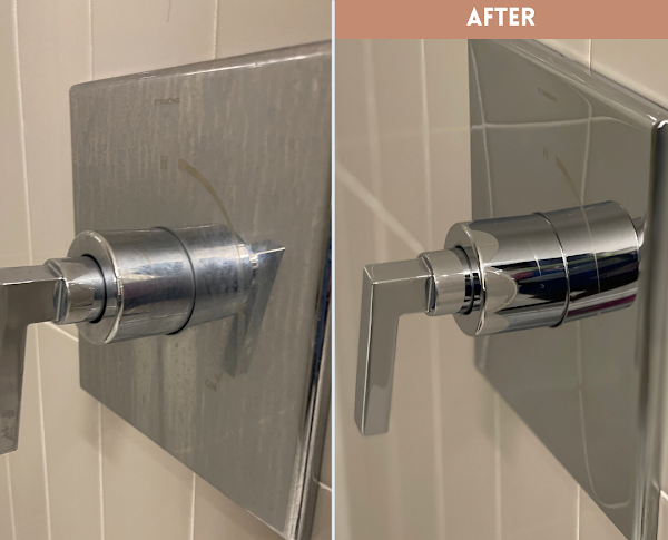 before and after bathroom cleaning
