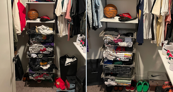before and after organizing
