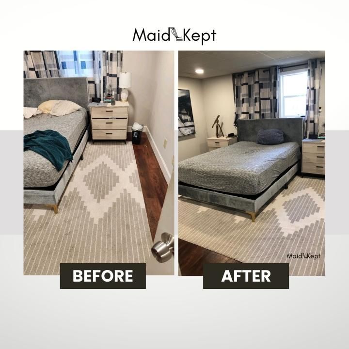 before and after bedroom cleaning services