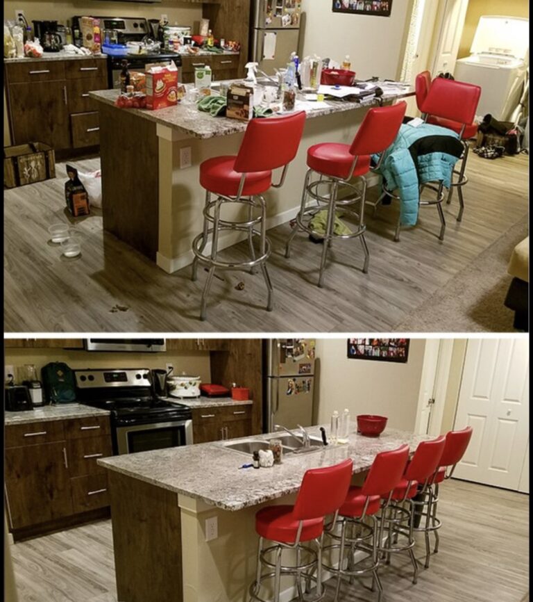 before and after house cleaning services
